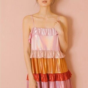 NWT Storia Tiered Ruffle Dress